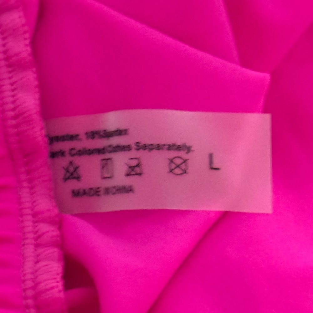 NWOT One Piece Hot Pink Swimsuit w/Beach Cover Up Wrap Skirt Sarong, Size Large - Picture 10 of 11
